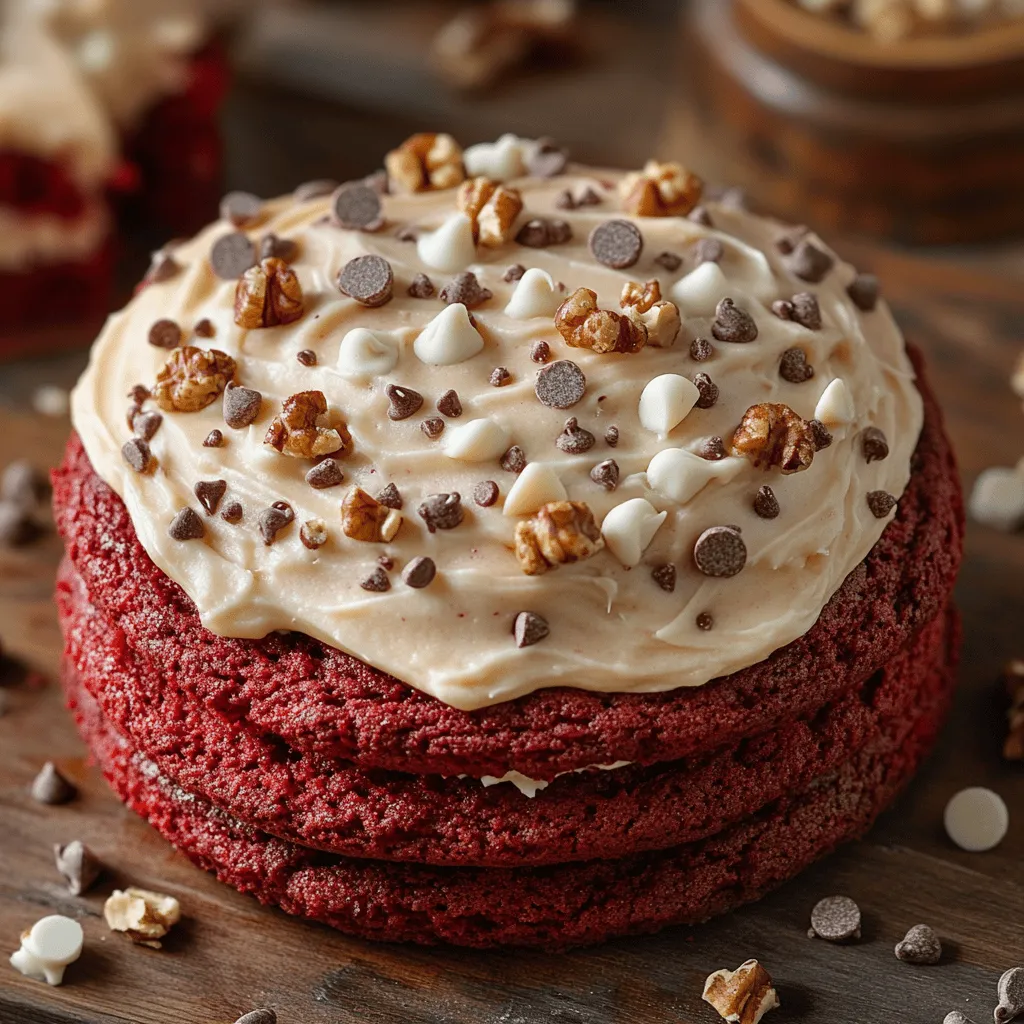 Imagine a confection that combines the best of both worlds: the soft, chewy texture of a cookie and the rich, moist bite of a cake. Enter the Red Velvet Cookie Cake, a delightful dessert that has taken the baking world by storm. This unique treat is characterized by its striking deep red color, a subtle chocolate flavor, and a luxurious cream cheese frosting that perfectly complements its sweetness. While traditional red velvet cake has long been a staple at celebrations, the cookie cake variation adds a playful twist that is sure to impress guests at any special occasion.