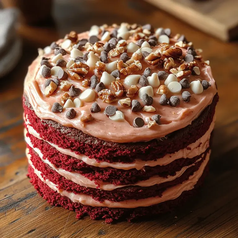 Imagine a confection that combines the best of both worlds: the soft, chewy texture of a cookie and the rich, moist bite of a cake. Enter the Red Velvet Cookie Cake, a delightful dessert that has taken the baking world by storm. This unique treat is characterized by its striking deep red color, a subtle chocolate flavor, and a luxurious cream cheese frosting that perfectly complements its sweetness. While traditional red velvet cake has long been a staple at celebrations, the cookie cake variation adds a playful twist that is sure to impress guests at any special occasion.