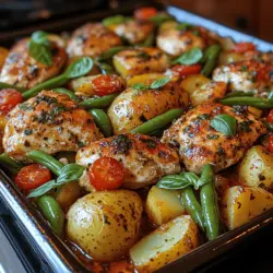 When it comes to comforting home-cooked meals, few dishes can rival the charm and flavor of an Italian Chicken, Potato, and Green Bean Bake. This delightful recipe brings together tender chicken, hearty potatoes, and crisp green beans, all baked to perfection in a single pan. Its Italian roots are reflected in the vibrant flavors and fresh ingredients that make this dish a family favorite. Not only is it inspired by traditional Italian cooking, but it also embodies the principles of simplicity and convenience, making it an ideal choice for weeknight dinners or special occasions alike.