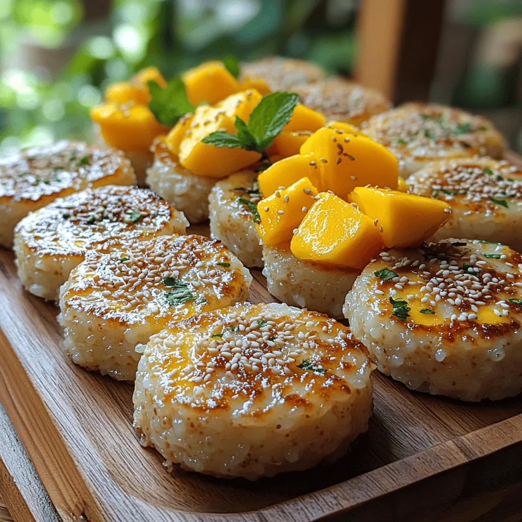To truly capture the essence of Coconut Bliss Rice Cakes, using high-quality ingredients is vital. The star of this dish is undoubtedly coconut milk, which imparts a rich, creamy texture and a sweet, nutty flavor that elevates the rice cakes. Opting for full-fat coconut milk will enhance the creaminess and richness of your cakes, while jasmine rice is the ideal choice for its fragrance and texture.