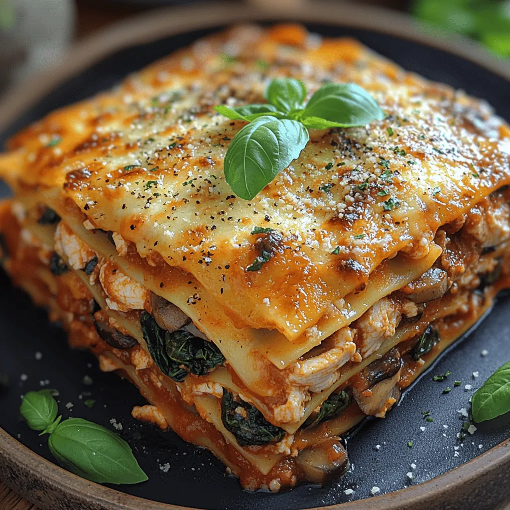 Lasagna, a dish that transcends cultural boundaries, has been a staple in kitchens around the world for centuries. Known for its rich layers and comforting warmth, lasagna is a meal that brings families and friends together, often serving as the centerpiece of gatherings and celebrations. This Hearty Chicken, Mushroom, and Spinach Lasagna takes the classic Italian recipe and elevates it with nutritious, wholesome ingredients. By incorporating tender chicken, earthy mushrooms, and vibrant spinach, this dish not only delights the palate but also nourishes the body.