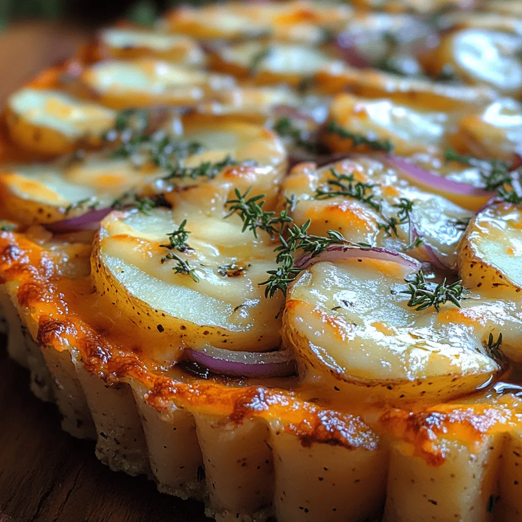If you’re searching for a dish that beautifully marries elegance and comfort, look no further than the Balsamic-Thyme Potato Torte. This recipe is a celebration of simple ingredients transformed into a sophisticated plate that can easily impress at any gathering. The flaky layers of thinly sliced Yukon Gold potatoes, infused with the tangy sweetness of balsamic vinegar and the aromatic essence of fresh thyme, create a dish that is as much a feast for the eyes as it is for the palate.