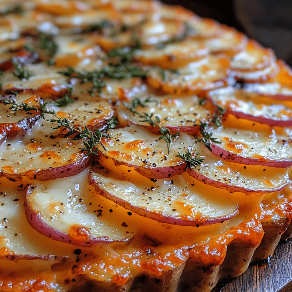 If you’re searching for a dish that beautifully marries elegance and comfort, look no further than the Balsamic-Thyme Potato Torte. This recipe is a celebration of simple ingredients transformed into a sophisticated plate that can easily impress at any gathering. The flaky layers of thinly sliced Yukon Gold potatoes, infused with the tangy sweetness of balsamic vinegar and the aromatic essence of fresh thyme, create a dish that is as much a feast for the eyes as it is for the palate.