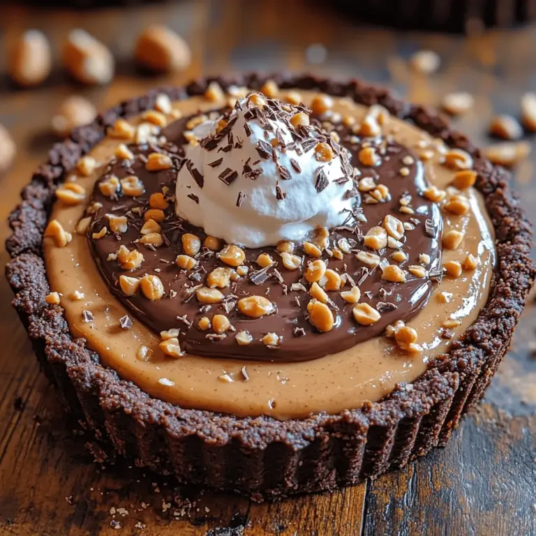 Chocolate and peanut butter: a classic flavor combination that has captured the hearts (and taste buds) of dessert lovers everywhere. The rich, velvety chocolate pairs perfectly with the creamy, nutty flavor of peanut butter, creating an irresistible taste that is both comforting and indulgent. When these two beloved ingredients come together in a pie, the result is nothing short of a dessert masterpiece.