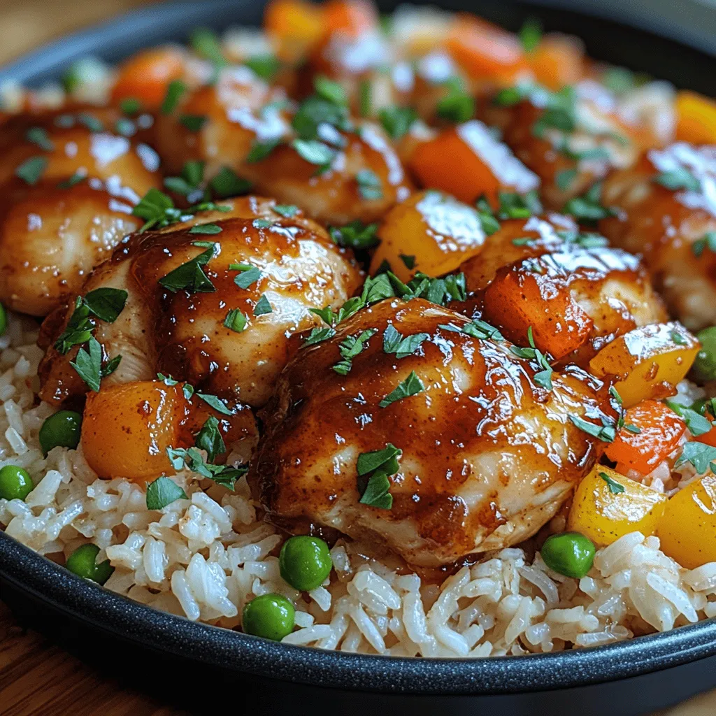 In the ever-busy world we live in, finding meals that are not only quick to prepare but also delicious and satisfying can feel like a challenge. This is where the One-Pan Honey BBQ Chicken Rice recipe shines, offering a delightful combination of convenience and flavor that is sure to win over food lovers of all ages. Imagine a dish that brings together succulent chicken, fluffy rice, and vibrant vegetables, all cooked together in a single pan, allowing the flavors to meld beautifully.