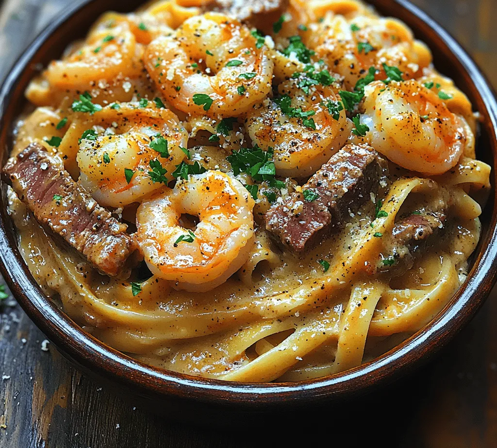 Are you ready to elevate your pasta night with a dish that perfectly marries the bold flavors of Cajun cuisine with the creamy indulgence of Alfredo sauce? Welcome to the world of Spicy Cajun Delight: Shrimp & Steak Alfredo Pasta. This dish is a celebration of culinary fusion that brings together the juicy, savory goodness of shrimp and steak, enveloped in a rich, homemade Alfredo sauce that’s simply irresistible.