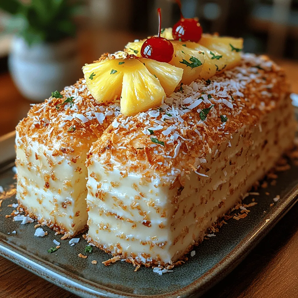 Welcome to a slice of paradise with our Tropical Paradise Pineapple Coconut Cream Cake! This delightful dessert is a celebration of the vibrant and refreshing flavors of the tropics, combining the sweetness of pineapple with the creamy richness of coconut. Ideal for special occasions such as birthdays, summer parties, or holiday gatherings, this cake promises to impress your guests and delight your taste buds.