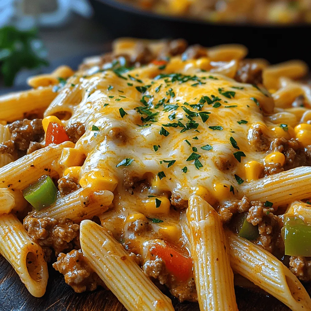 Cowboy Pasta Delight is a hearty and flavorful dish that perfectly embodies the essence of comfort food. This enticing recipe artfully combines seasoned ground beef, vibrant vegetables, and tender penne pasta, all topped with melted cheddar cheese. Whether you're planning a cozy family dinner or a lively gathering with friends, this dish promises to be a crowd-pleaser that can be whipped up in just 30 minutes. Its robust flavors and satisfying texture make it an ideal choice for busy cooks who crave a delicious meal without sacrificing quality. In this article, we will delve into the ingredients, preparation steps, and the unique elements that make Cowboy Pasta Delight a must-try for pasta aficionados and culinary enthusiasts alike.