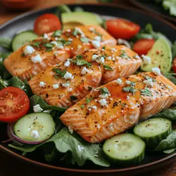 In the realm of healthy eating, finding recipes that are both delicious and nutritious can often feel like a daunting task. However, the Spicy Honey Glazed Salmon Salad checks all the boxes. This dish offers a harmonious blend of flavors and textures, making it a standout choice for those looking to elevate their meal prep with vibrant, wholesome ingredients. With the rich, buttery profile of salmon balanced by the sweet and spicy notes of the honey glaze, this salad not only tantalizes the taste buds but also nourishes the body.
