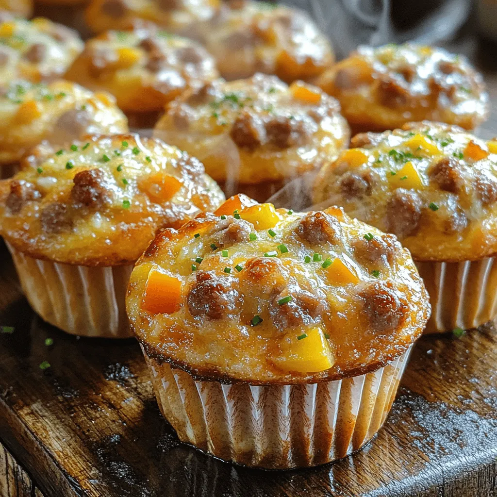 When crafting the perfect egg muffin, the key lies in the quality and flavor of the ingredients used. Each component plays a vital role in creating a delightful breakfast experience. Let’s take a closer look at what makes these Sausage & Cheddar Delight Egg Muffins so special.