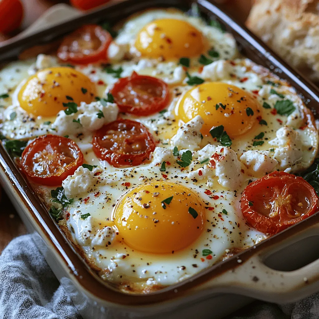 In the realm of breakfast and brunch dishes, few creations can rival the rich and comforting flavors of savory baked feta eggs. This delightful recipe takes the classic baked eggs concept and infuses it with the tangy creaminess of feta cheese, vibrant cherry tomatoes, and fresh spinach. Not only does this dish appeal to the palate, but it also offers a healthful option for those looking to enjoy a nutritious meal any time of the day. Whether you're hosting a weekend brunch or simply seeking a light dinner option, savory baked feta eggs are sure to impress.