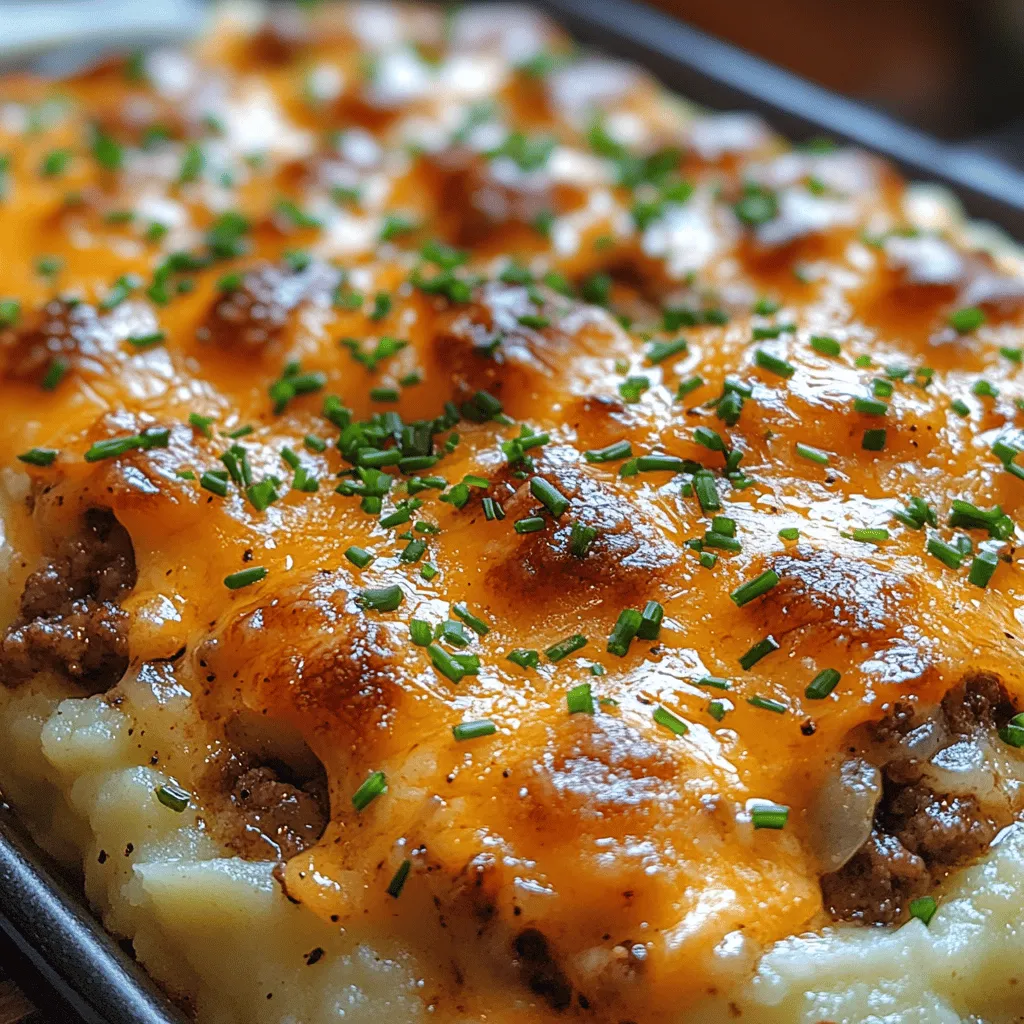 When it comes to comfort food, few dishes can elicit the same warmth and satisfaction as a plate of cheesy beef-stuffed mashed potatoes. This delightful meal combines the creamy goodness of mashed potatoes with the savory richness of seasoned ground beef and the irresistible melt of cheddar cheese. Each bite offers a symphony of flavors and textures that appeal to both the young and the young at heart, making it an ideal choice for family dinners, cozy gatherings, and those chilly evenings when all you want is something hearty and comforting.