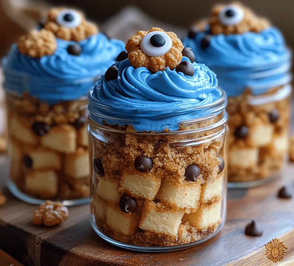 Welcome to the delightful world of Whimsical Cookie Monster Cake Jars, where fun meets flavor in an irresistible dessert experience. These charming cake jars are not just a treat for the taste buds; they are a feast for the eyes, capturing the playful spirit of one of our favorite childhood characters, Cookie Monster. The whimsical nature of these cake jars makes them a perfect choice for both children and adults, sparking joy and nostalgia with every bite.