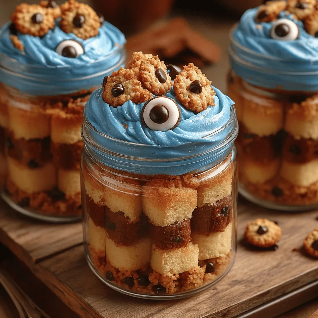 Welcome to the delightful world of Whimsical Cookie Monster Cake Jars, where fun meets flavor in an irresistible dessert experience. These charming cake jars are not just a treat for the taste buds; they are a feast for the eyes, capturing the playful spirit of one of our favorite childhood characters, Cookie Monster. The whimsical nature of these cake jars makes them a perfect choice for both children and adults, sparking joy and nostalgia with every bite.