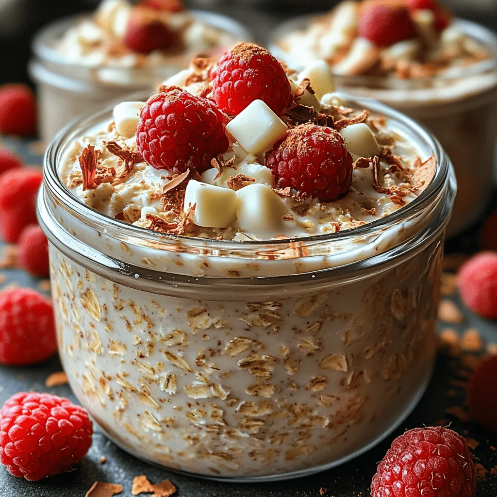 In the ever-evolving landscape of healthy eating, overnight oats have emerged as a beloved favorite, capturing the hearts of health enthusiasts and busy individuals alike. The beauty of overnight oats lies in their versatility, ease of preparation, and the ability to customize them to suit your personal taste preferences. Today, we invite you to discover the delightful world of our Decadent White Chocolate Raspberry Overnight Oats recipe. This indulgent yet nutritious dish is perfect for those hectic mornings when time is of the essence, or as a sweet afternoon snack that satisfies your cravings.