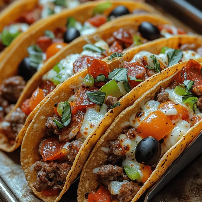 Culinary fusion has become a popular trend in recent years as chefs and home cooks alike experiment with combining elements from different cuisines to create unique dishes. Pizza tacos are a prime example of this trend, where the traditional flavors of Italian pizza are artfully blended with the convenient, hand-held format of tacos. This delightful mash-up has gained popularity thanks to its playful approach to classic flavors, making it a hit at parties and family meals.