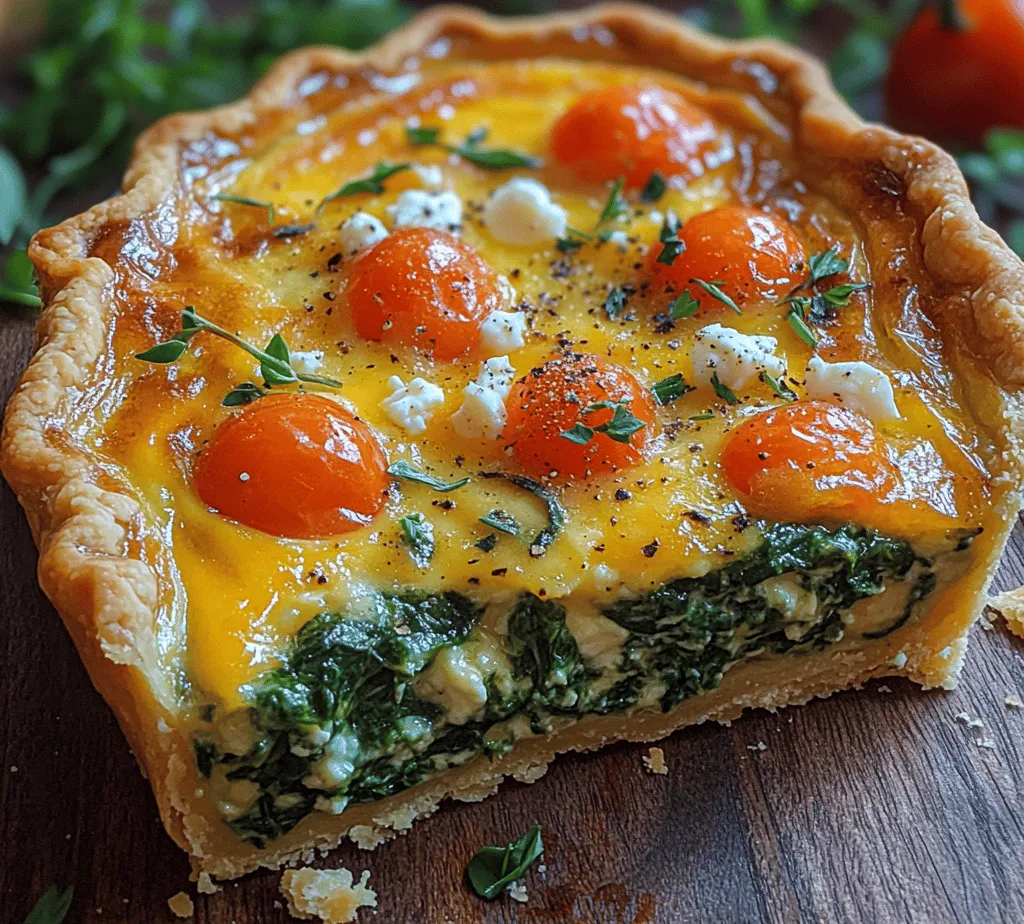 In the world of breakfast dishes, few can rival the versatility and satisfaction of a quiche. This Savory Spinach & Feta Breakfast Quiche is not only a delightful way to start the day but also a nourishing option that combines fresh ingredients with rich flavors. Perfect for brunch gatherings or a quiet morning at home, this recipe features a flaky crust filled with a creamy egg mixture, vibrant spinach, and tangy feta cheese.
