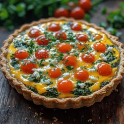 In the world of breakfast dishes, few can rival the versatility and satisfaction of a quiche. This Savory Spinach & Feta Breakfast Quiche is not only a delightful way to start the day but also a nourishing option that combines fresh ingredients with rich flavors. Perfect for brunch gatherings or a quiet morning at home, this recipe features a flaky crust filled with a creamy egg mixture, vibrant spinach, and tangy feta cheese.