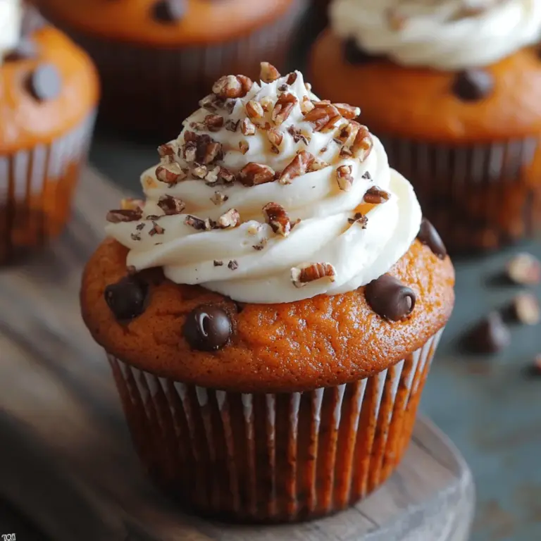 What sets pumpkin chocolate chip cupcakes apart from other desserts is their remarkable taste and texture. The pumpkin puree serves as the star ingredient, bringing a velvety moisture that elevates the cupcakes to new heights. This natural sweetness is complemented by the addition of chocolate chips, which offer delightful bursts of flavor in every bite. The combination creates a cupcake that is not only rich but also perfectly balanced, making it a favorite among both chocolate lovers and pumpkin enthusiasts.