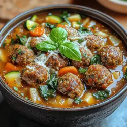 As the weather turns chilly and the days grow shorter, there’s nothing quite like a warm, hearty bowl of soup to bring comfort and joy to your dining table. Enter the Cozy Crockpot Italian Meatball Soup, a dish that not only fills your kitchen with the irresistible aroma of Italian herbs and spices but also offers a delightful medley of flavors that can easily satisfy any palate. This recipe embodies the essence of Italian cuisine, celebrated for its heartwarming dishes that are perfect for family gatherings or cozy nights spent indoors.