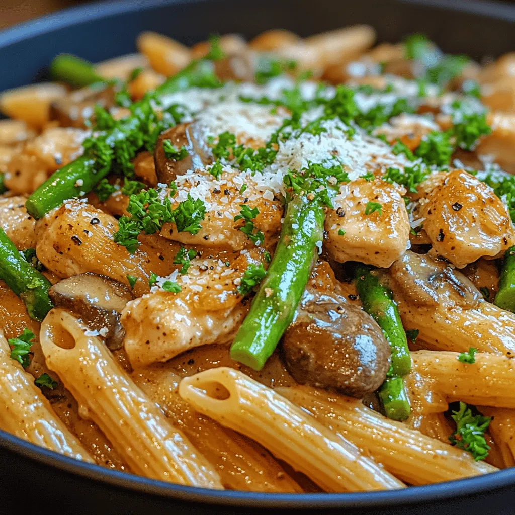 Welcome to the delightful world of creamy pasta dishes, where comfort meets sophistication! Today, we are diving into the mouthwatering recipe for Savory Creamy Mushroom and Asparagus Chicken Penne. This dish is not only a feast for the eyes but also a celebration of rich flavors and wholesome ingredients that create a satisfying meal. Whether you are looking for a quick weeknight dinner or a dish that will impress guests at a special occasion, this creamy penne is a perfect choice.