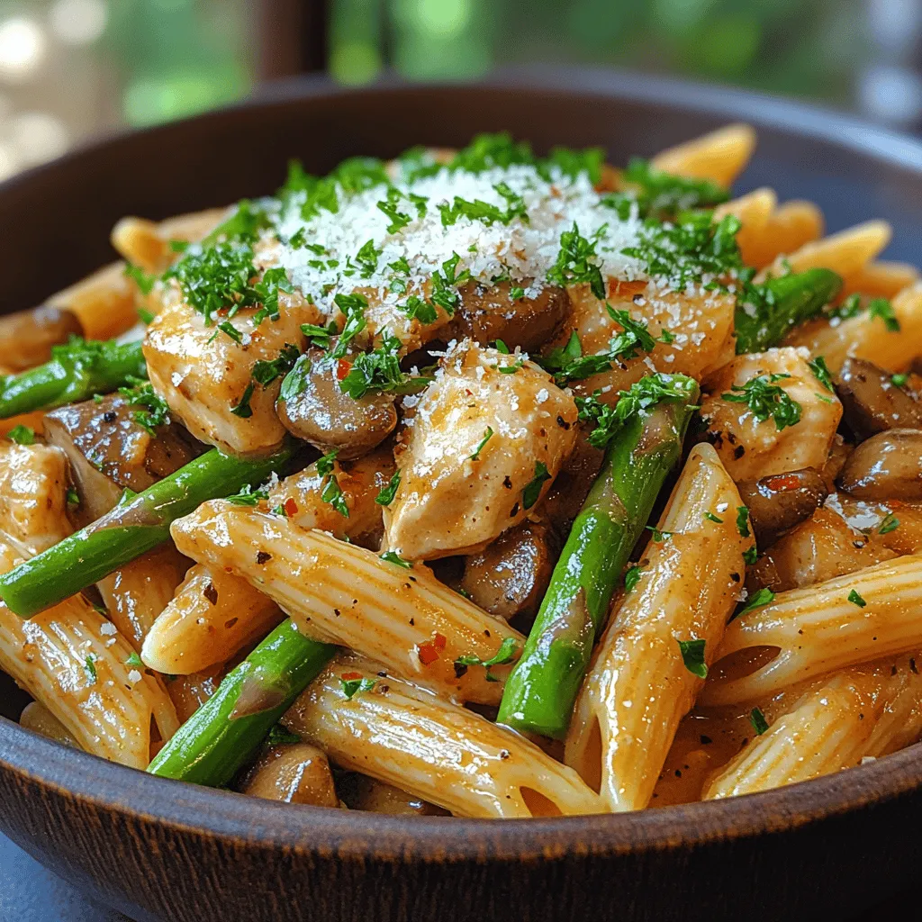 Welcome to the delightful world of creamy pasta dishes, where comfort meets sophistication! Today, we are diving into the mouthwatering recipe for Savory Creamy Mushroom and Asparagus Chicken Penne. This dish is not only a feast for the eyes but also a celebration of rich flavors and wholesome ingredients that create a satisfying meal. Whether you are looking for a quick weeknight dinner or a dish that will impress guests at a special occasion, this creamy penne is a perfect choice.