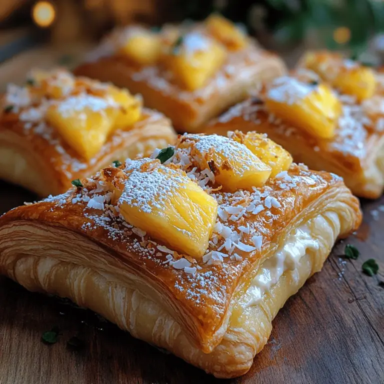Welcome to the vibrant world of desserts where tropical flavors meet creamy indulgence! The Tropical Delight Hawaiian Cheesecake Danish is a delightful fusion of sweet, tangy, and buttery goodness that transports your taste buds straight to the sunny shores of Hawaii. This unique dessert is not only visually appealing but also tantalizes the palate with its combination of flaky pastry, luscious cheesecake filling, and the fresh zing of pineapple.