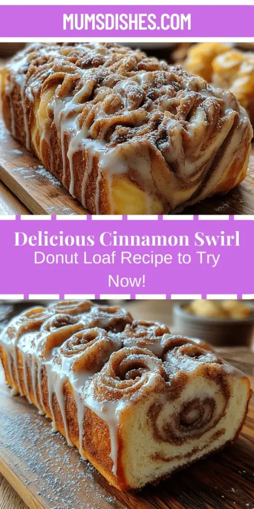 Wake up to the irresistible aroma of freshly baked cinnamon swirl donut loaf, a delightful treat that combines the fluffiness of a cake with the sweet flavors reminiscent of your favorite donuts. Perfect for breakfast or a cozy afternoon snack, this easy recipe requires minimal effort and delivers maximum satisfaction. Discover how to create this comforting loaf with simple ingredients and step-by-step instructions that guarantee delicious results every time. Enjoy the rewarding experience of homemade baking!