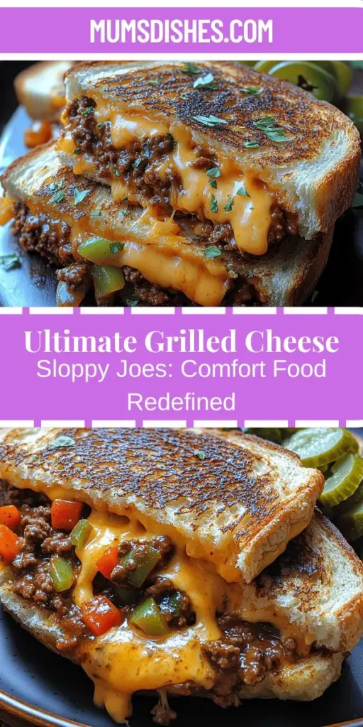 Discover the Ultimate Grilled Cheese Sloppy Joes, where classic comfort food meets gooey goodness! This recipe blends the nostalgia of sloppy joes with the melty delight of grilled cheese, creating a mouthwatering meal perfect for any casual gathering or cozy dinner. With customizable meat options and a rich, flavorful sauce, you'll impress family and friends with each satisfying bite. Dive into this easy guide and elevate your comfort food game today! Enjoy every delicious moment!