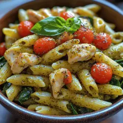 Welcome to the world of "Creamy Green Delight: Pesto Chicken Penne," a dish that beautifully marries rich, creamy textures with the vibrant flavors of fresh ingredients. This recipe offers a delightful twist on traditional pasta dishes, making it a favorite among both pasta enthusiasts and health-conscious eaters alike. The increasing popularity of pesto in modern cooking is no surprise; its versatility transforms bland meals into culinary masterpieces.