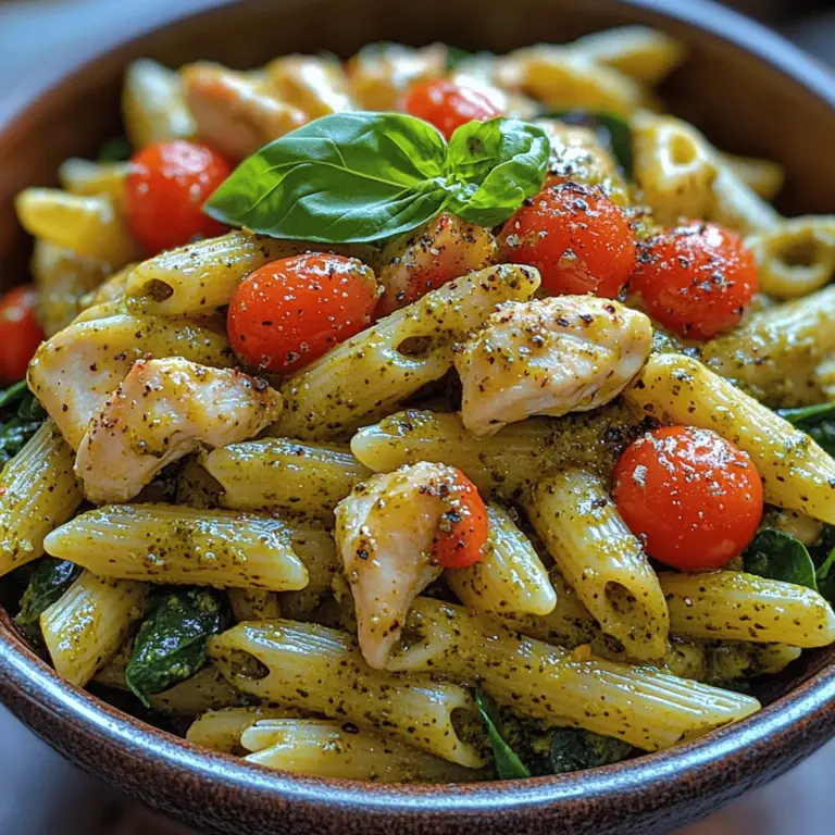 Welcome to the world of "Creamy Green Delight: Pesto Chicken Penne," a dish that beautifully marries rich, creamy textures with the vibrant flavors of fresh ingredients. This recipe offers a delightful twist on traditional pasta dishes, making it a favorite among both pasta enthusiasts and health-conscious eaters alike. The increasing popularity of pesto in modern cooking is no surprise; its versatility transforms bland meals into culinary masterpieces.