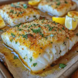 Herb Crusted Baked Cod is a delightful dish that perfectly marries the delicate flavor of cod with a vibrant and aromatic herbaceous crust. This recipe transforms the humble cod into a gourmet experience, making it ideal for both weeknight dinners and special occasions. The combination of fresh herbs, garlic, and a hint of citrus not only enhances the fish's flavor but also makes it a visually appealing centerpiece on any table.