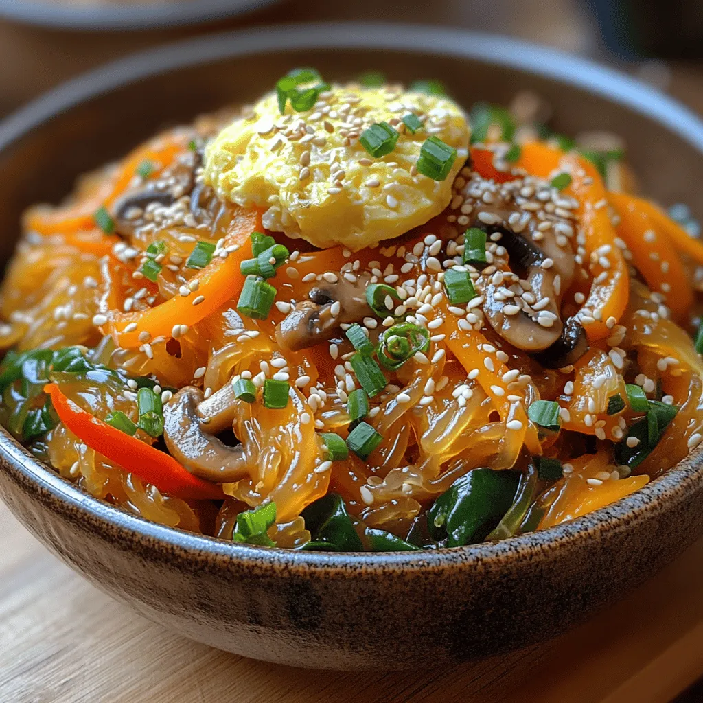 Japchae, a beloved dish in Korean cuisine, offers a delightful combination of flavors and textures that tantalize the taste buds. This stir-fried noodle dish, traditionally made with sweet potato glass noodles, is celebrated for its sweet and savory flavor profile. Each bite showcases a perfect balance of umami, sweetness, and the freshness of vibrant vegetables, making it a favorite at family gatherings, celebrations, and even everyday meals.