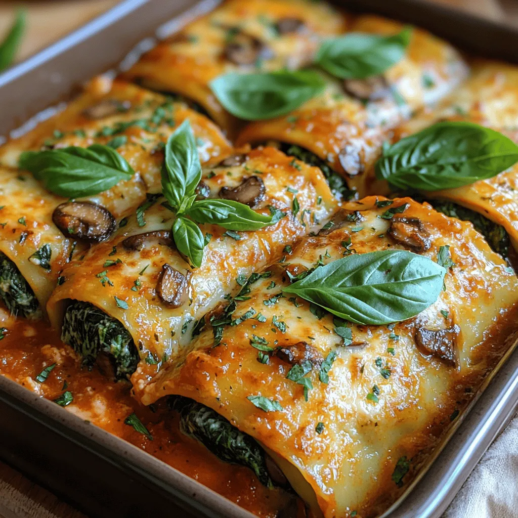 Discover the delightful world of vegetarian cuisine with our Spinach & Mushroom Lasagna Rolls recipe. This dish is not only a feast for the eyes but also a wholesome meal that combines the earthy flavors of mushrooms and the fresh taste of spinach, enveloped in tender lasagna noodles. Perfect for family dinners or meal prep, these lasagna rolls offer a unique twist on the classic lasagna while being both nutritious and satisfying. In this article, we'll guide you through each step of the recipe, provide insights into the ingredients, and share the benefits of this delicious dish.