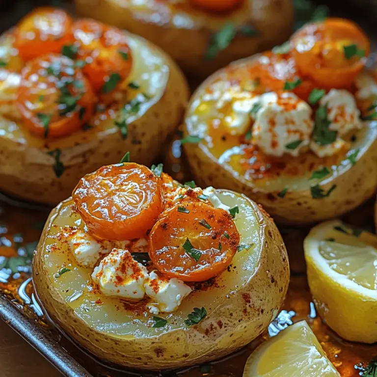 If you're looking for a dish that marries simplicity with gourmet flair, look no further than Baked Feta Potatoes with a Twist. This delightful recipe combines the classic comfort of baked potatoes with the rich, creamy goodness of feta cheese, elevating a humble staple into something extraordinary. The appeal of this dish lies not only in its taste but also in its versatility. Whether you're hosting a family dinner, planning a weekend gathering with friends, or simply craving a comforting meal, these baked feta potatoes are the perfect solution.