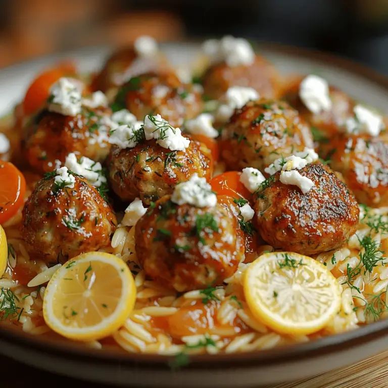 If you're on the lookout for a dish that embodies vibrant flavors and wholesome ingredients, look no further than Greek Chicken Meatballs with Lemon Orzo. This delightful recipe draws inspiration from the sun-drenched shores of the Mediterranean, where fresh ingredients and bold flavors are the hallmark of culinary traditions. With the perfect balance of juicy chicken meatballs infused with aromatic herbs and a tangy lemon orzo, this dish not only tantalizes the taste buds but also nourishes the body.