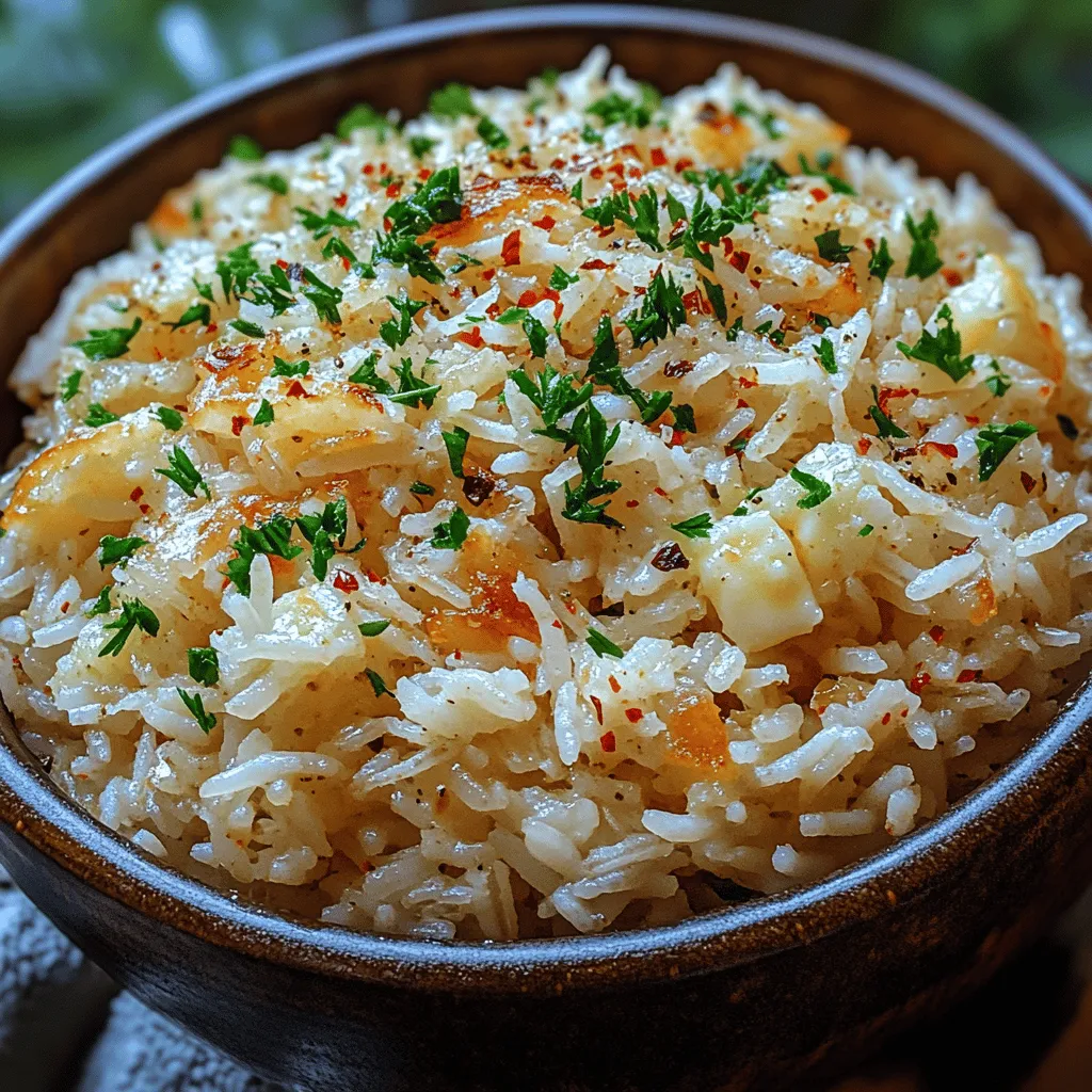 Garlic Parmesan Rice Delight is a culinary gem that stands out for its delightful balance of flavors and comforting texture. This dish has surged in popularity, becoming a beloved choice for both weeknight dinners and special occasions. With its rich garlic aroma and the nutty essence of freshly grated Parmesan cheese, it transforms a simple bowl of rice into an unforgettable experience.