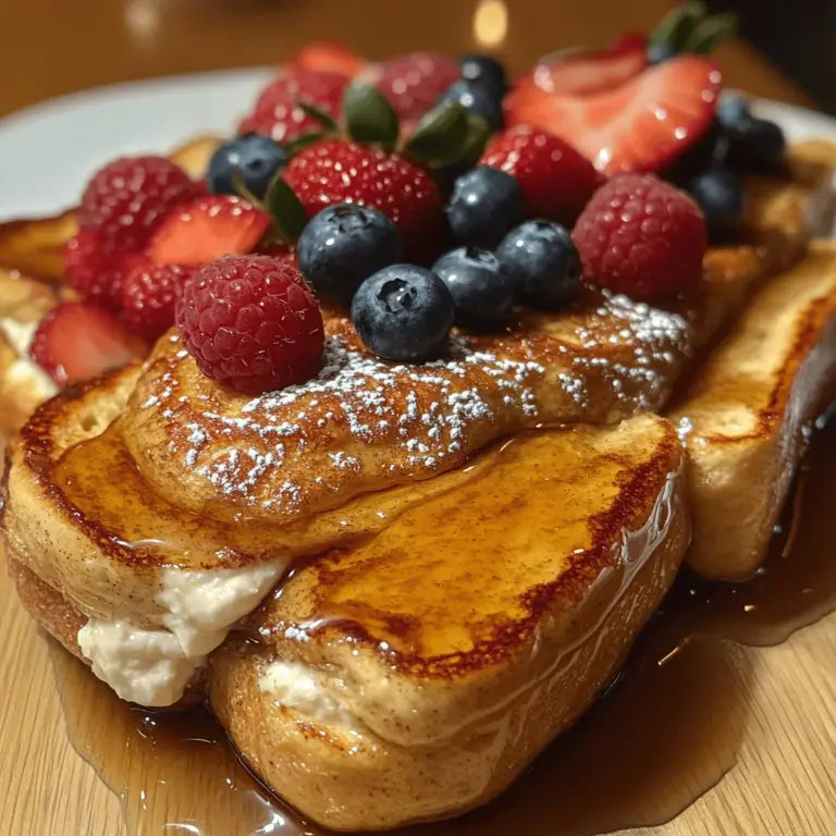 Imagine waking up to the enticing aroma of warm, buttery toast infused with the sweet scent of vanilla and cinnamon. Welcome to the world of Heavenly Cream Cheese Stuffed French Toast—a breakfast dish that is not just a meal but an experience. This delightful recipe combines the richness of cream cheese with the soft, pillowy texture of thick-cut bread, elevating the classic French toast into a gourmet delight. Whether it's a special occasion, a leisurely weekend brunch, or simply a well-deserved treat, this dish promises to bring joy to both the cook and the guests.