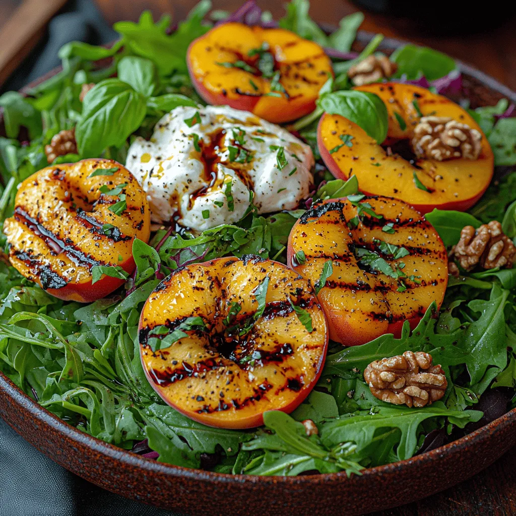 The visual appeal of a Grilled Peach & Burrata Salad is undeniable. The vibrant colors of the golden peaches, the creamy white burrata, and the rich greens create a feast for the eyes. But it’s not just about looks; each ingredient contributes to a multi-layered flavor experience. The sweet, juicy peaches provide a refreshing contrast to the rich, creamy burrata, while peppery arugula adds a touch of spice, and toasted walnuts introduce a delightful crunch.