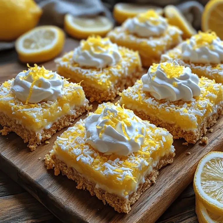 There’s something undeniably delightful about desserts that perfectly balance flavors and textures. Coconut Lemon Bliss Squares are a prime example of this harmony, blending the tropical sweetness of coconut with the zesty brightness of lemon. This dessert not only tantalizes your taste buds but also offers a refreshing treat that can lift your spirits. Whether you're hosting a summer party, celebrating a family gathering, or simply indulging in a sweet craving, these bliss squares are an ideal choice.