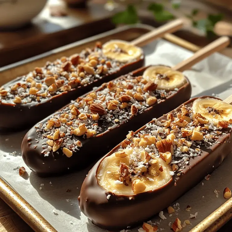 If you're on the hunt for a delightful and healthy treat that pleases both kids and adults, look no further than Choco-Banana Bliss Pops. This delicious dessert combines the natural sweetness of ripe bananas with the rich, indulgent flavor of chocolate, creating a snack that is as nutritious as it is satisfying. Whether you're looking for a fun summer treat, a quick after-school snack, or a guilt-free dessert, these pops are sure to become a favorite in your household.