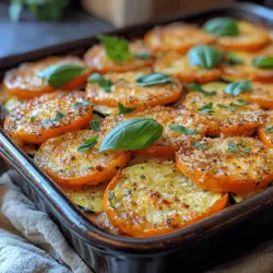 If you’re on the hunt for a delicious, healthy, and versatile dish that can easily be adapted to various occasions, look no further than the Savory Parmesan Tomato Zucchini Bake. This delectable recipe showcases the best of seasonal vegetables, bringing together the fresh flavors of zucchini and ripe tomatoes, all while enveloped in a savory blanket of cheese and breadcrumbs. Whether you're hosting a family dinner, preparing a potluck dish, or simply looking for a wholesome meal, this bake is sure to impress.