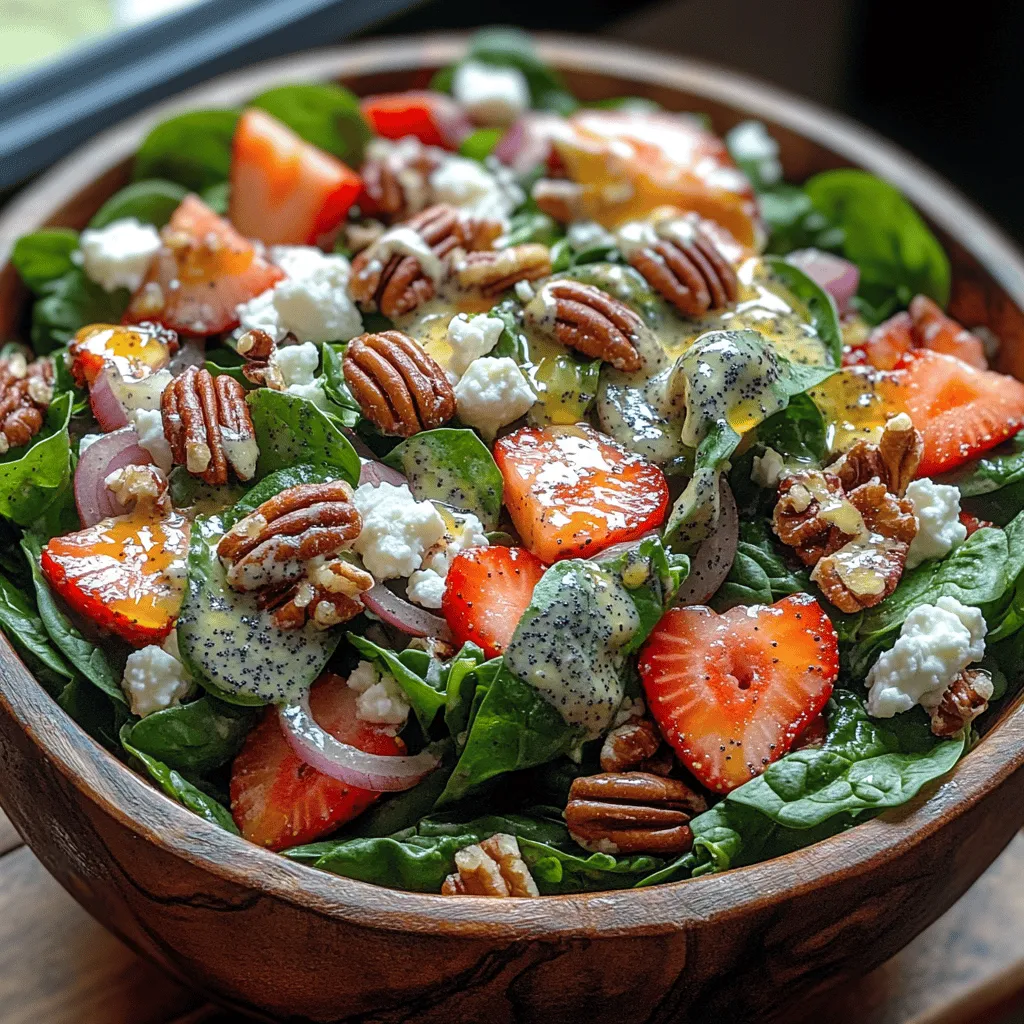 As the warm weather approaches, the allure of seasonal salads becomes irresistible, inviting us to indulge in fresh and vibrant flavors. Among the myriad of summer salad options, the Spinach Strawberry Poppyseed Salad stands out not only for its stunning presentation but also for its delightful blend of tastes and textures. This salad is a refreshing symphony of sweet strawberries, crunchy nuts, and creamy feta, all harmonized by a tangy poppy seed dressing that elevates the dish to new heights.