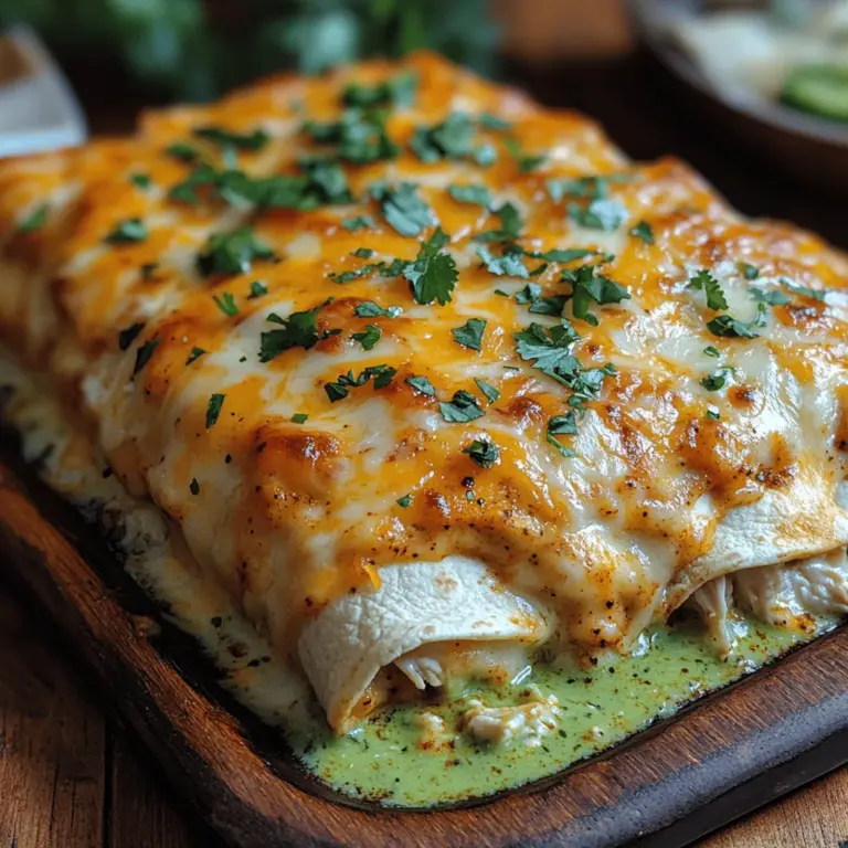 Cheesy White Chicken Enchilada Casserole is the epitome of comfort food, perfectly designed to satisfy your cravings while also bringing a bit of fiesta flair to the dinner table. This dish combines tender chicken, creamy sauces, and a medley of cheeses, all layered between soft tortillas. It's not just a meal; it’s an experience that evokes the warm, vibrant flavors of traditional Mexican cuisine.