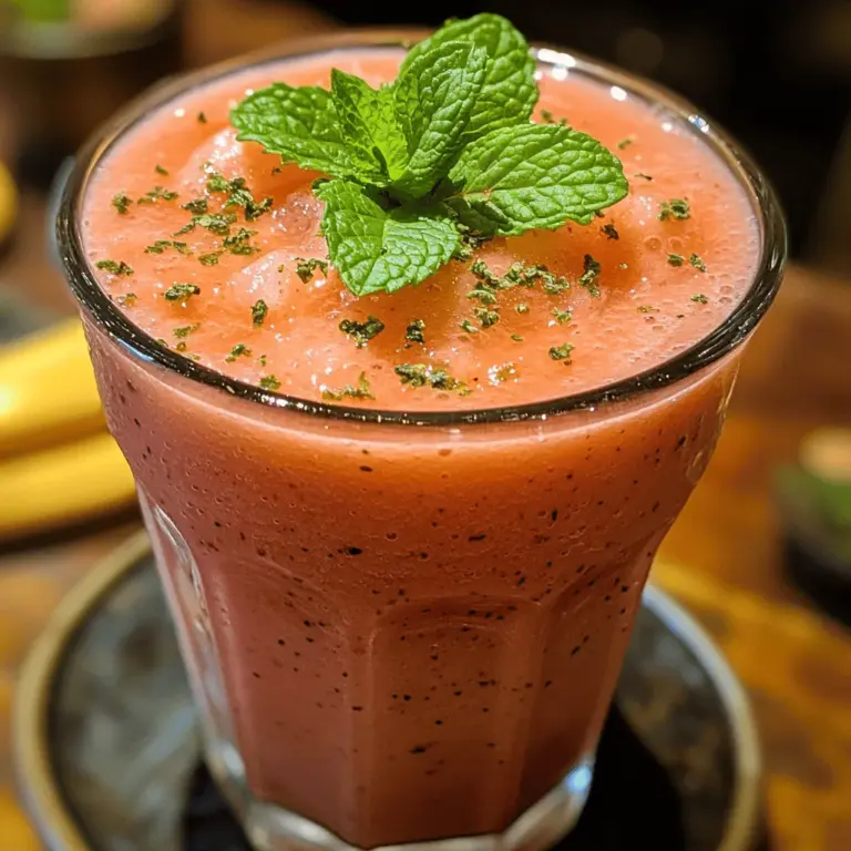 In recent years, smoothies have surged in popularity, becoming a staple in the diets of health-conscious individuals and food enthusiasts alike. This trend is driven by the growing awareness of the numerous health benefits that smoothies offer. Packed with nutrients, vitamins, and minerals, smoothies provide an easy and delicious way to incorporate fruits and vegetables into our daily meals. They are especially popular during the warmer months when fresh, seasonal produce is at its peak. One such delightful recipe that embodies the essence of summer is the Refreshing Watermelon Bliss Smoothie.