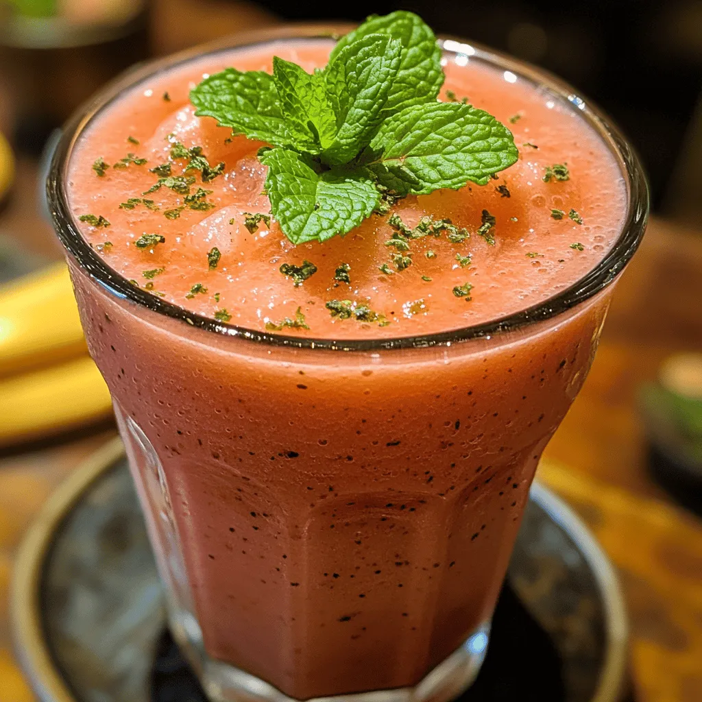 In recent years, smoothies have surged in popularity, becoming a staple in the diets of health-conscious individuals and food enthusiasts alike. This trend is driven by the growing awareness of the numerous health benefits that smoothies offer. Packed with nutrients, vitamins, and minerals, smoothies provide an easy and delicious way to incorporate fruits and vegetables into our daily meals. They are especially popular during the warmer months when fresh, seasonal produce is at its peak. One such delightful recipe that embodies the essence of summer is the Refreshing Watermelon Bliss Smoothie.