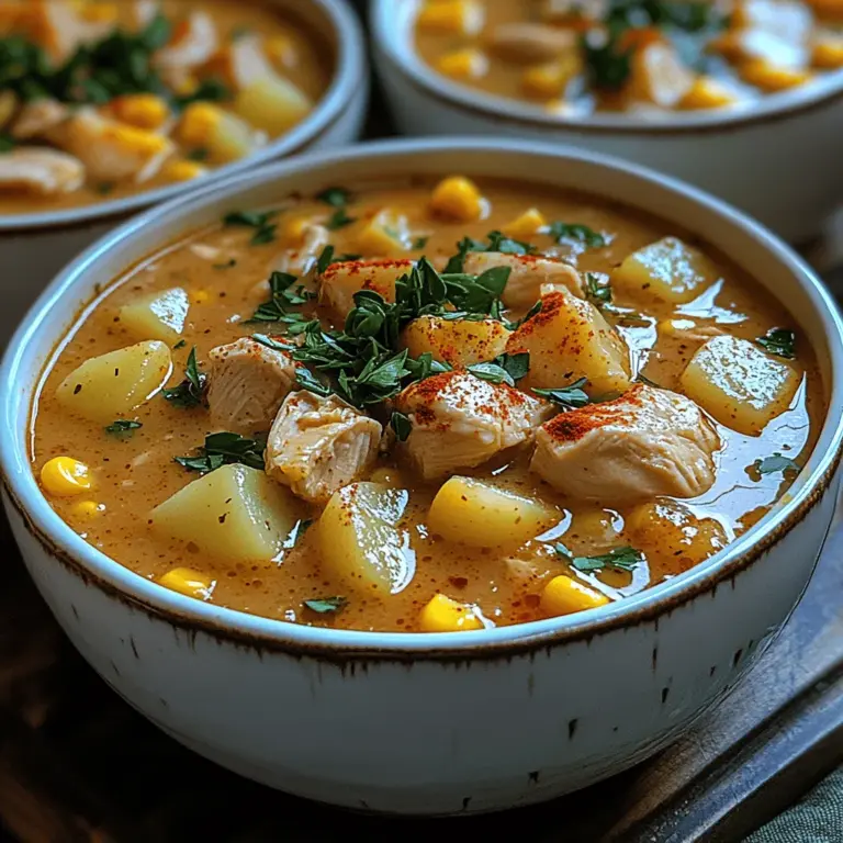 Creamy Chicken and Corn Soup is a delightful dish that embodies comfort and nourishment, making it a staple in many households. This hearty soup combines tender chicken, sweet corn, and creamy potatoes, resulting in a rich and velvety texture that is simply irresistible. Whether it's a chilly winter evening or a relaxed summer afternoon, this soup provides warmth and satisfaction, making it perfect for any season.