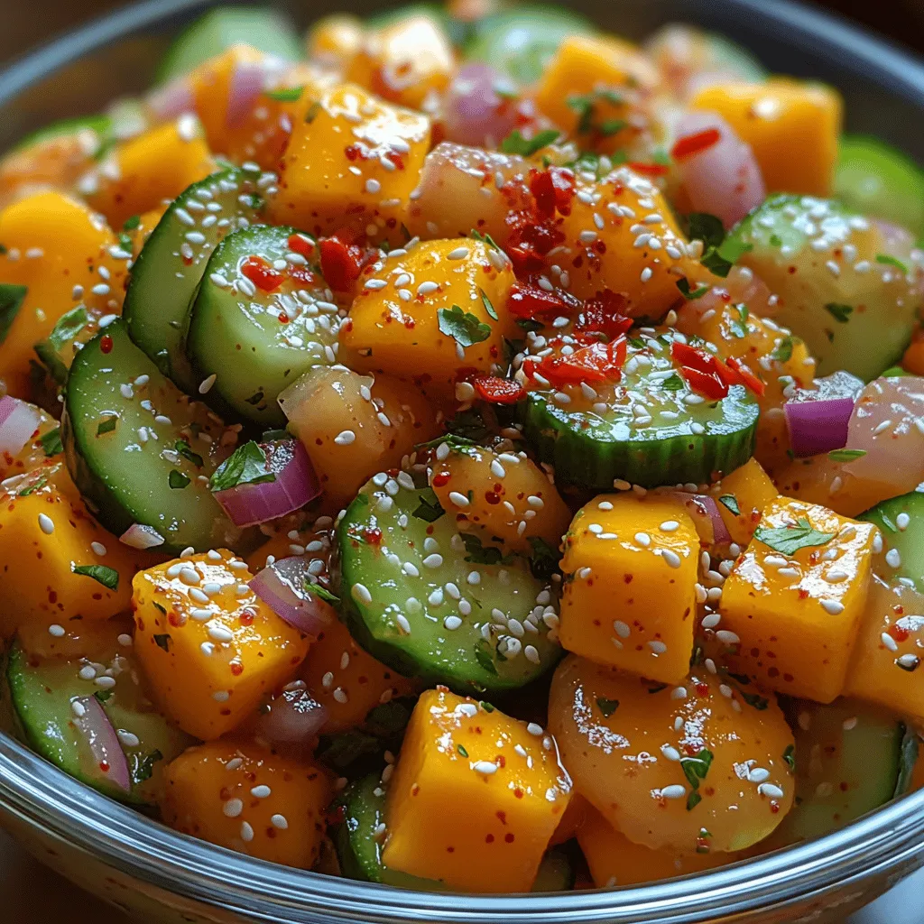 As the sun blazes and temperatures rise, there’s nothing quite like a refreshing salad to cool you down and invigorate your taste buds. The Tropical Heatwave Cucumber Mango Salad is a vibrant and flavorful dish that embodies the essence of summer. With its colorful array of fresh ingredients, this salad not only delights the senses but also packs a nutritional punch.