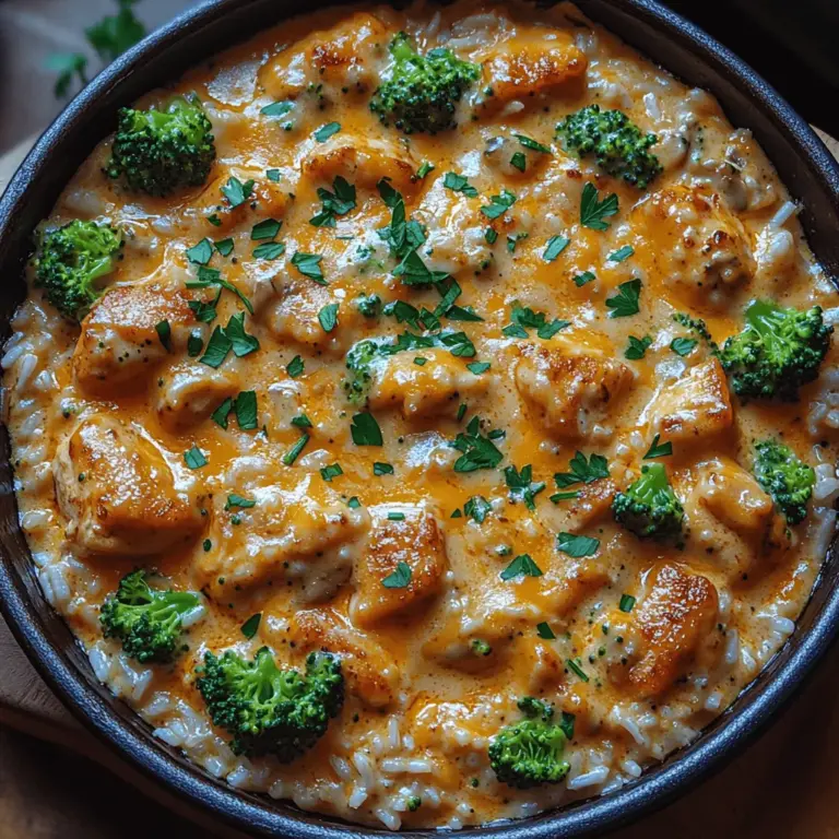 In the fast-paced world we live in, finding time to prepare a wholesome meal can be a significant challenge. With busy schedules and endless to-do lists, home cooks often seek meals that are not only quick to prepare but also nutritious and satisfying. Enter the One-Pan Cheesy Chicken Broccoli and Rice — a delicious, comforting dish that simplifies your cooking routine without sacrificing flavor. This recipe is a game-changer, seamlessly combining protein, vegetables, and carbohydrates in one easy-to-make meal.