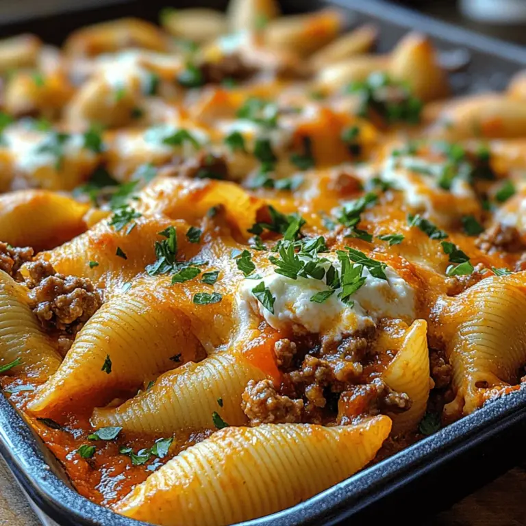 Casseroles have long been a staple in home cooking, cherished for their ability to bring families together around the dinner table. These one-dish meals are renowned for their comforting nature, making them the perfect solution for busy weeknights or cozy gatherings. Among the myriad of casserole options, the Creamy Beef Shells Casserole stands out as a beloved favorite that combines savory beef, rich cheeses, and tender pasta enveloped in a flavorful marinara sauce. This dish not only satisfies hunger but also boasts a delightful balance of flavors and textures that appeal to both children and adults alike.